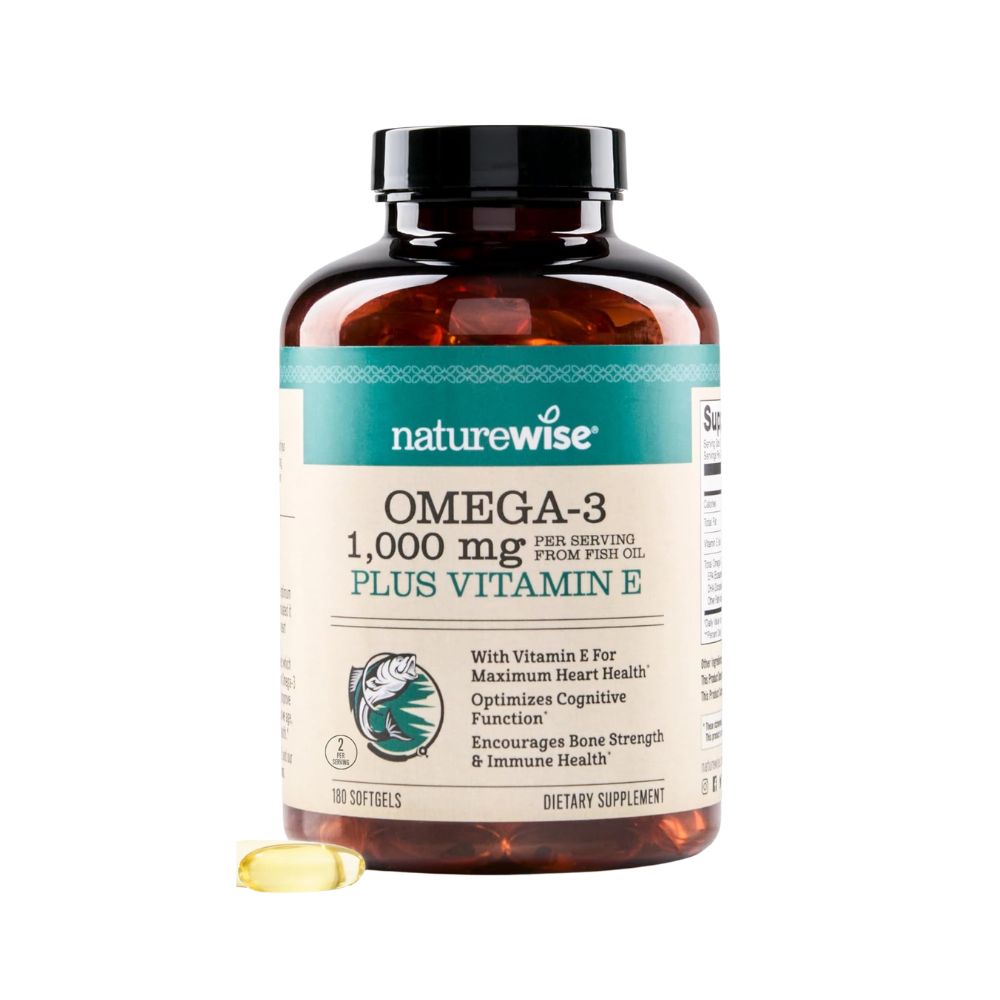 NATUREWISE Omega-3 1,000 mg Plus 180 capsulas