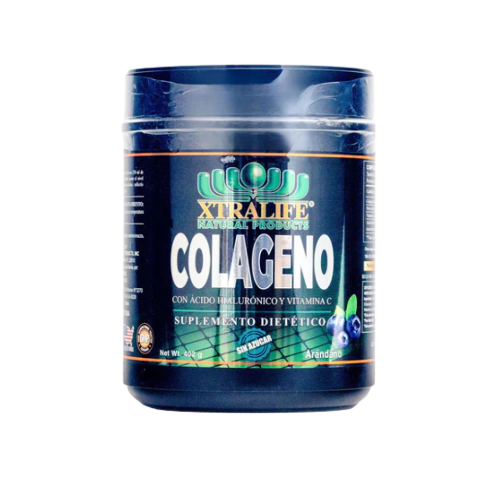 XTRALIFE Colageno en polvo con Ac. Hialuronico + Vit C Sabor Arandano