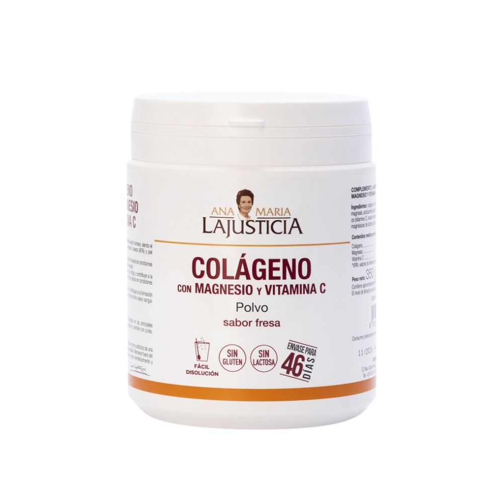 ANA MARIA LAJUSTICIA Colageno con Magnesio y Vitamina C Sabor Fresa polvo